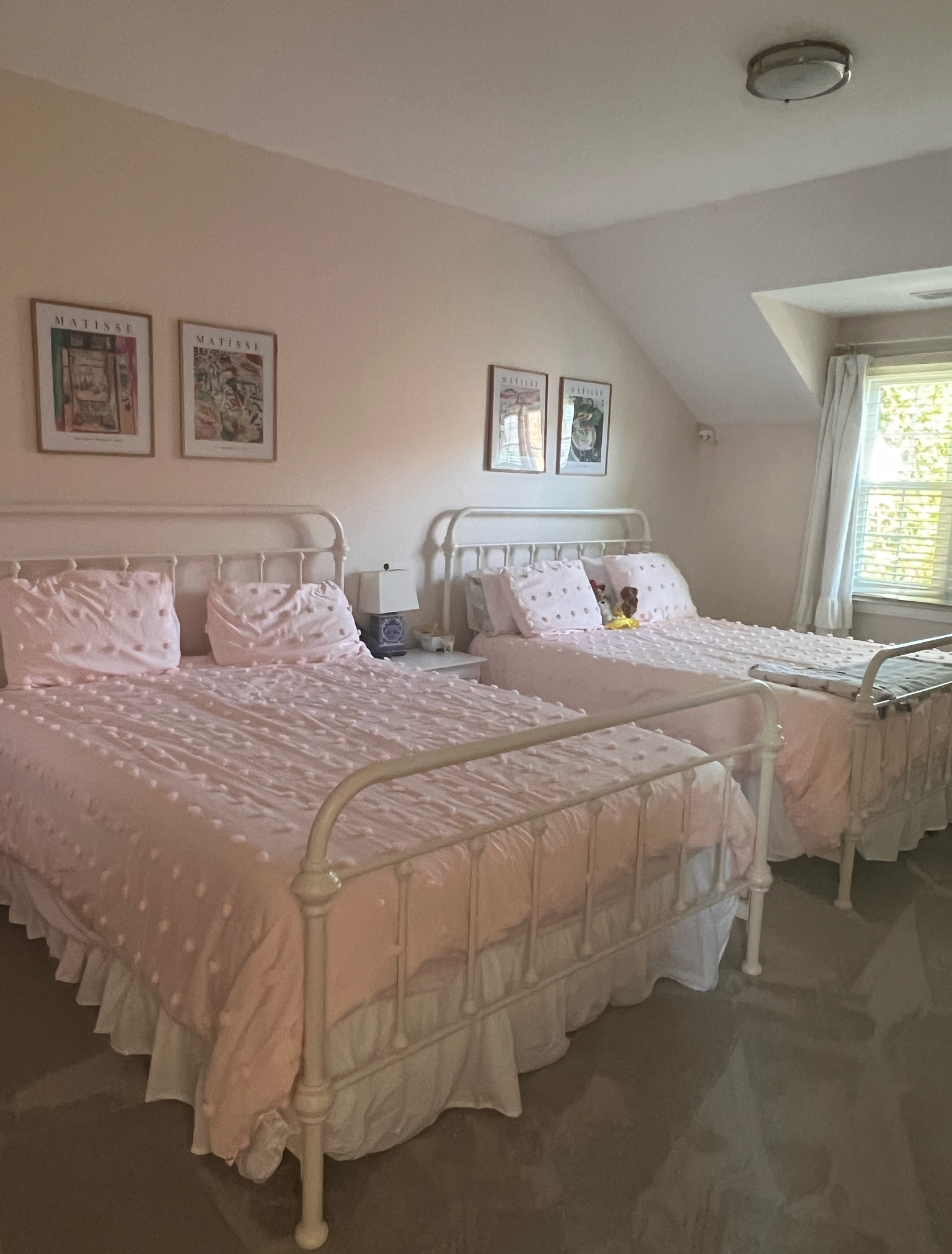 Little girls pink and gray bedroom. Artwork on wall is super affordable. Classic but elevated. Beds are apart of the Black Friday sale.   The bedding I’ve linked looks for less and the more expensive versions found at target and pottery barn kids. My kids love their comfy big girl queen size beds and Pom Pom comforters. All makes great gifts to makeover or redo a special child in your life  

#LTKhome #LTKGiftGuide #LTKkids