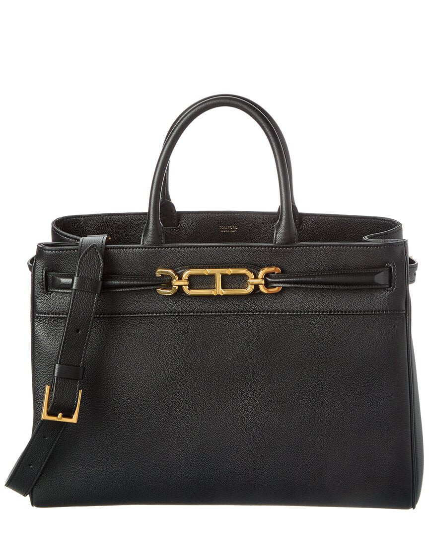 Tom Ford Logo Leather Tote | Shop Simon