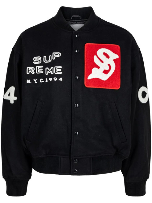 Supreme Tourist Varsity "Black" Jacket  | Black | FARFETCH CA