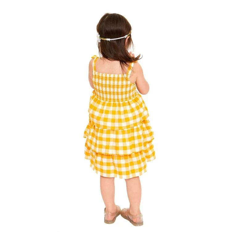 Wonder Nation Baby and Toddler Girls Sleeveless Smocked Dress, Sizes 12M-5T | Walmart (US)