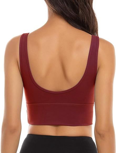 FORLAND Crop Top Sports Bras for Women - Womens Longline Sports Bra High Support Workout Yoga Bra... | Amazon (US)