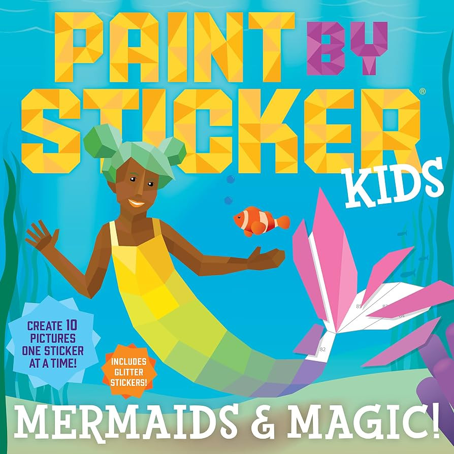 Paint by Sticker Kids (Official): Mermaids & Magic!: Create 10 Pictures One Sticker at a Time! In... | Amazon (US)