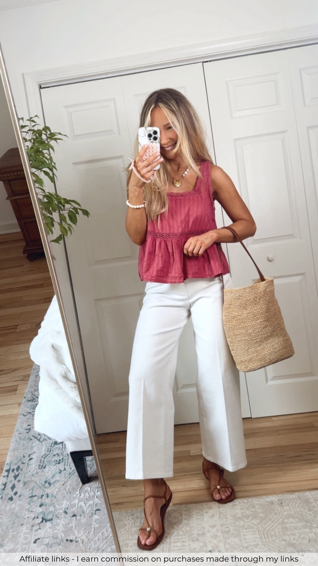 Affiliate links - I earn commission on purchases made through my links | Walmart spring outfit
Walmart top
Walmart white jeans 