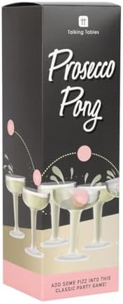 Talking Tables Prosecco Pong Drinking Party Game Includes Balls | Games for Bachelorette Party, G... | Amazon (US)