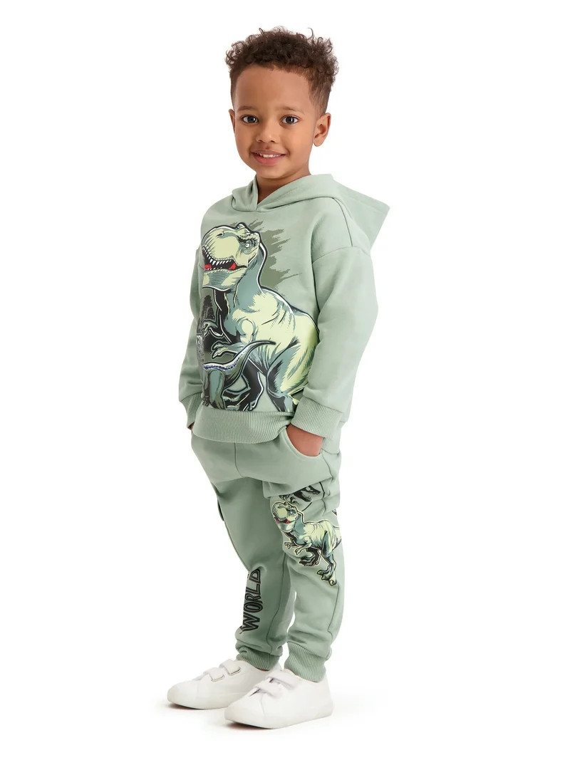 Jurassic World Toddler Boys Graphic Hoodie and Jogger Pants Set, 2-Piece, Sizes 12M-5T | Walmart (US)