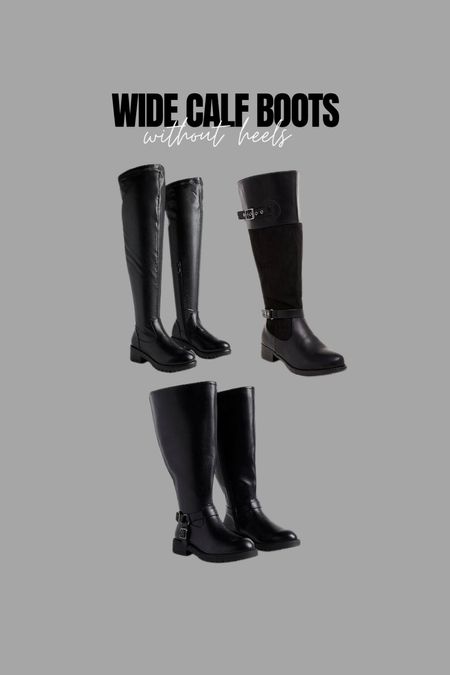 Wide calf boots without heels

#LTKshoecrush #LTKplussize #LTKparties
