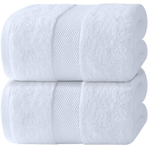 White Classic Luxury Bath Sheets Towels for Adults Extra Large 35x70 Inch - 700 GSM Turkish Cotto... | Amazon (US)