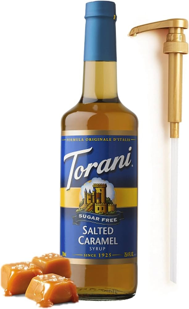 Torani Sugar Free Salted Caramel Syrup for Coffee 25.4 Ounces Syrups for Coffee Drinks with Fresh... | Amazon (US)