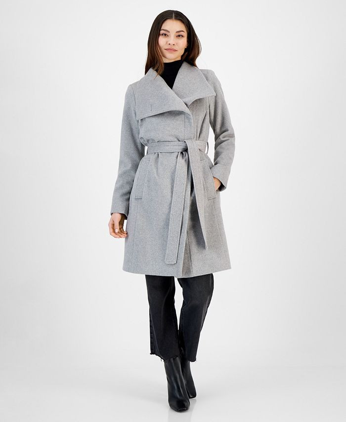 Women's Asymmetric Belted Wrap Coat, Created for Macy's | Macys (US)