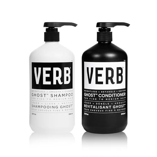 VERB Ghost Shampoo & Conditioner Duo Set, 32 fl oz, Infused with Moringa Oil -Cleanses + Moisturizes Fine and Weighed Down Hair - Vegan, No Parabens or Harmful Sulfates | Amazon (US)