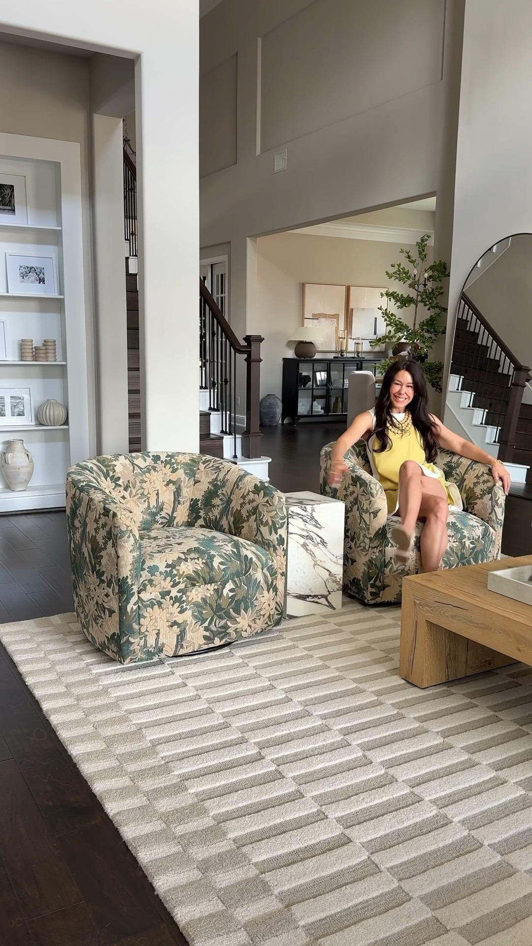 Completely in love with these Lulu and Georgia accent chairs 🤎 they instantly elevated my living room and made the space feel more layered and intentional. The tapestry detail adds the perfect amount of texture and warmth without overpowering a neutral palette.

I partnered with Lulu and Georgia to bring this space together ✨ Shop everything here.

living room decor, accent chairs, tapestry chairs, neutral home decor, modern organic style, earthy home decor, textured furniture, designer look for less, high end home decor, cozy living room, home styling ideas, neutral aesthetic, interior styling, elevated home decor, Lulu and Georgia chairs

#LTKstorytime #LTKHome