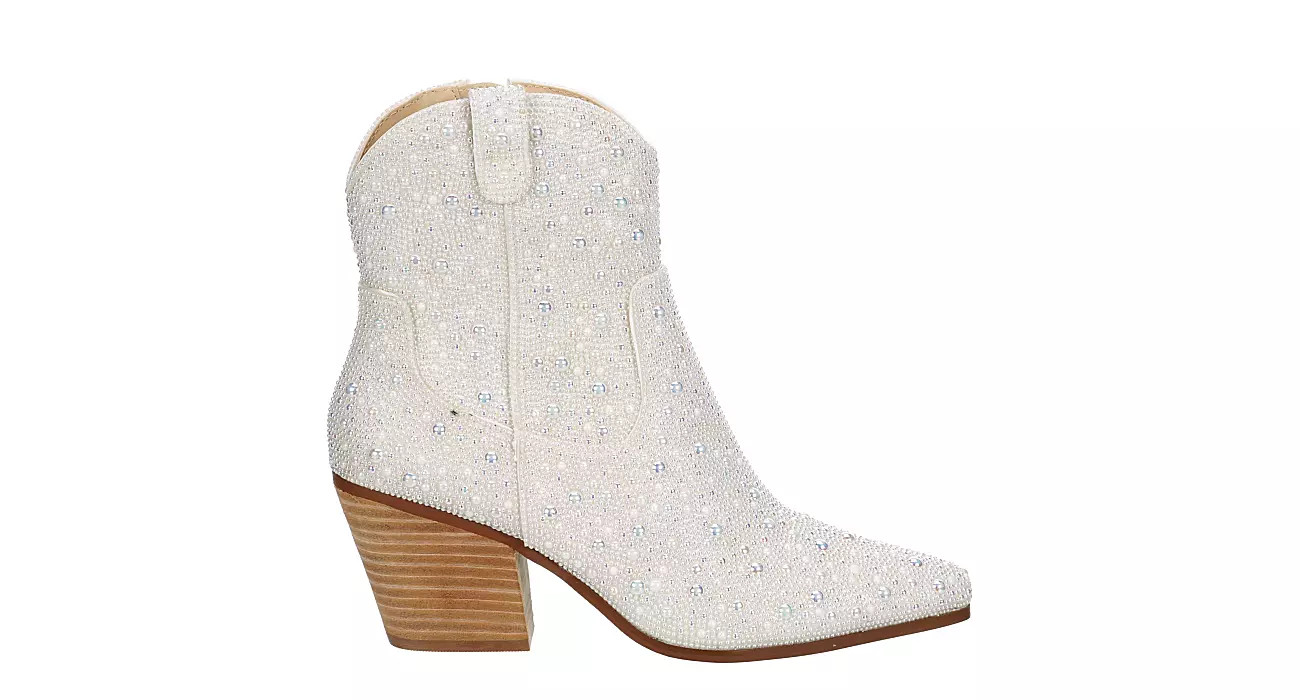 Betsey Johnson Womens Diva Western Boot - White | Rack Room Shoes