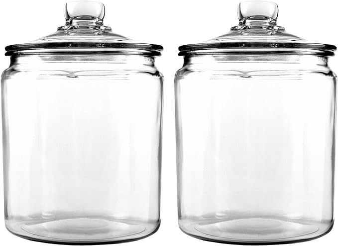 Anchor Hocking Heritage Hill 1/2 Gallon Glass Jar with Lid, Set of 2 | Amazon (US)