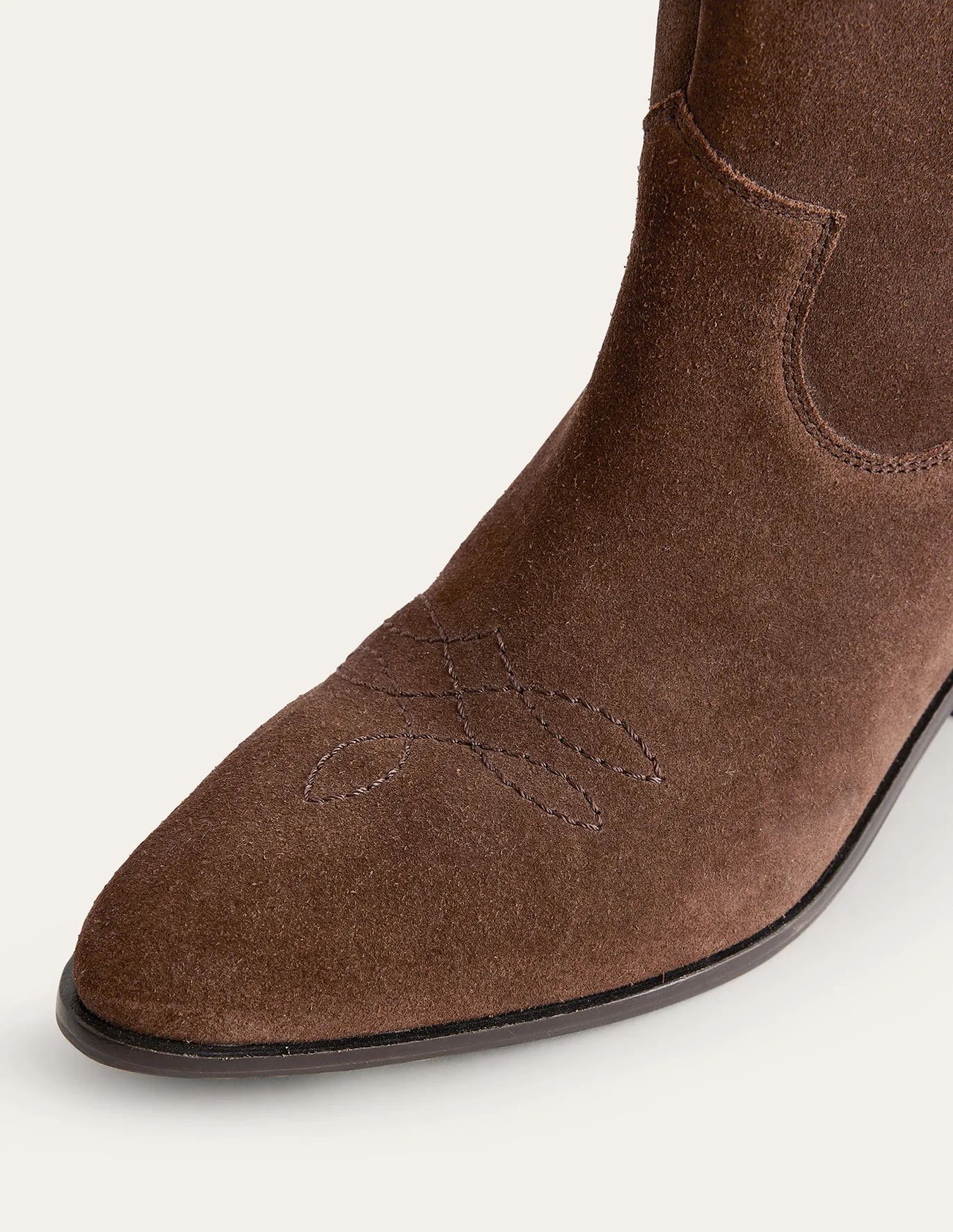 Western Ankle Boots - Chocolate Suede | Boden (UK & IE)