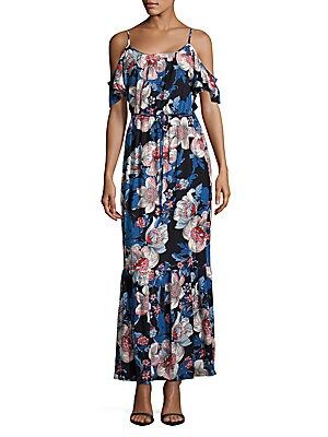 Floral Cold Shoulder Dress | Saks Fifth Avenue OFF 5TH (Pmt risk)