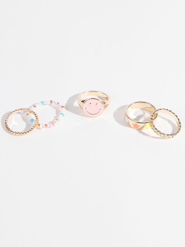 Blush Smiley Ring Set | Altar'd State