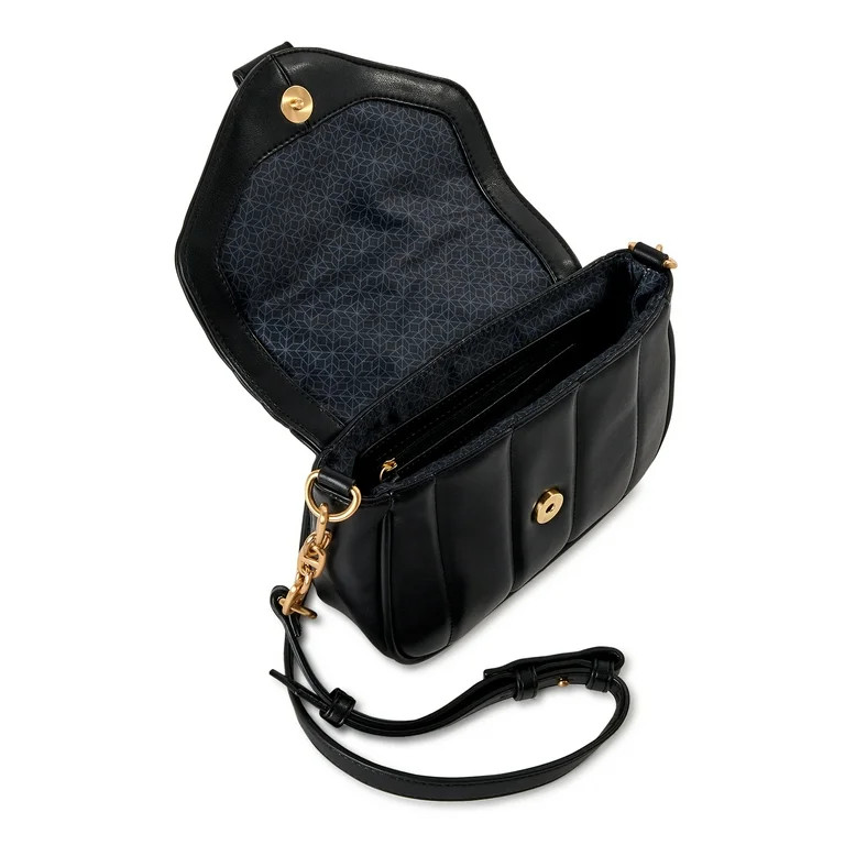 Time and Tru Women’s Camber Crossbody Black | Walmart (US)