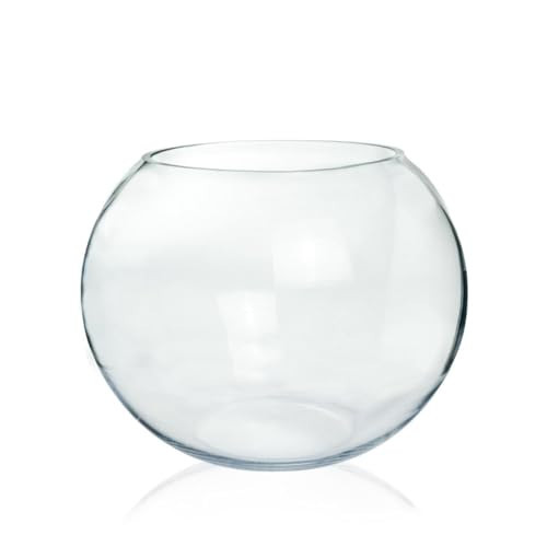 Craft And Party, Glass Bubble Bowl, 4.5" Height x 6" Width Glass Fish Bowl Vase, Bubble Bowl vase for Terrarium, Flower vase Centerpiece | Amazon (US)