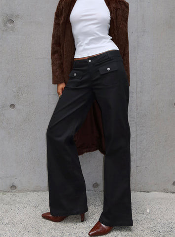Benicale Low Rise Cargo Pants Black | Princess Polly US