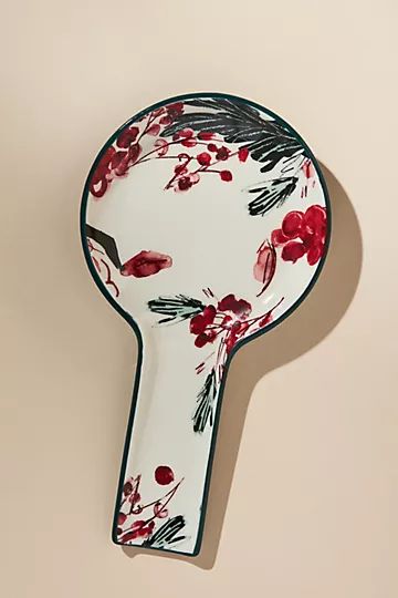 Holly and Pear Spoon Rest | Anthropologie (US)