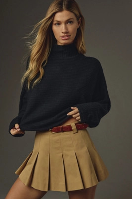 Pilcro Cozy Ribbed Turtleneck Batwing Pullover | Anthropologie (US)