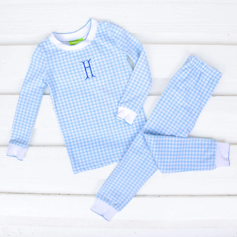 Blue Gingham Pajamas | Classic Whimsy
