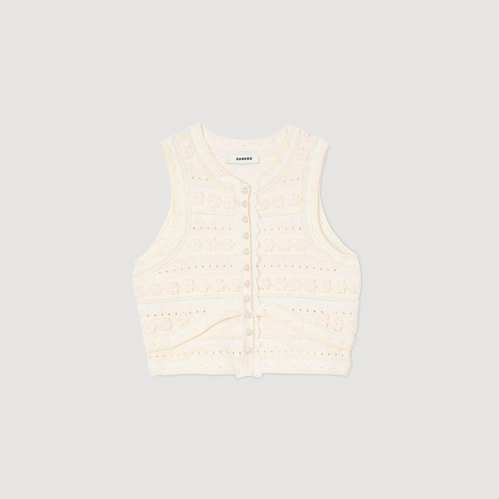 Crochet detail sweater | Sandro US | Sandro-Paris US