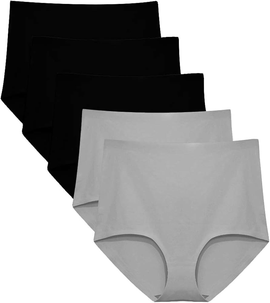 No Show High Waist Briefs Underwear for Women Seamless Panties Multi Pack | Amazon (US)