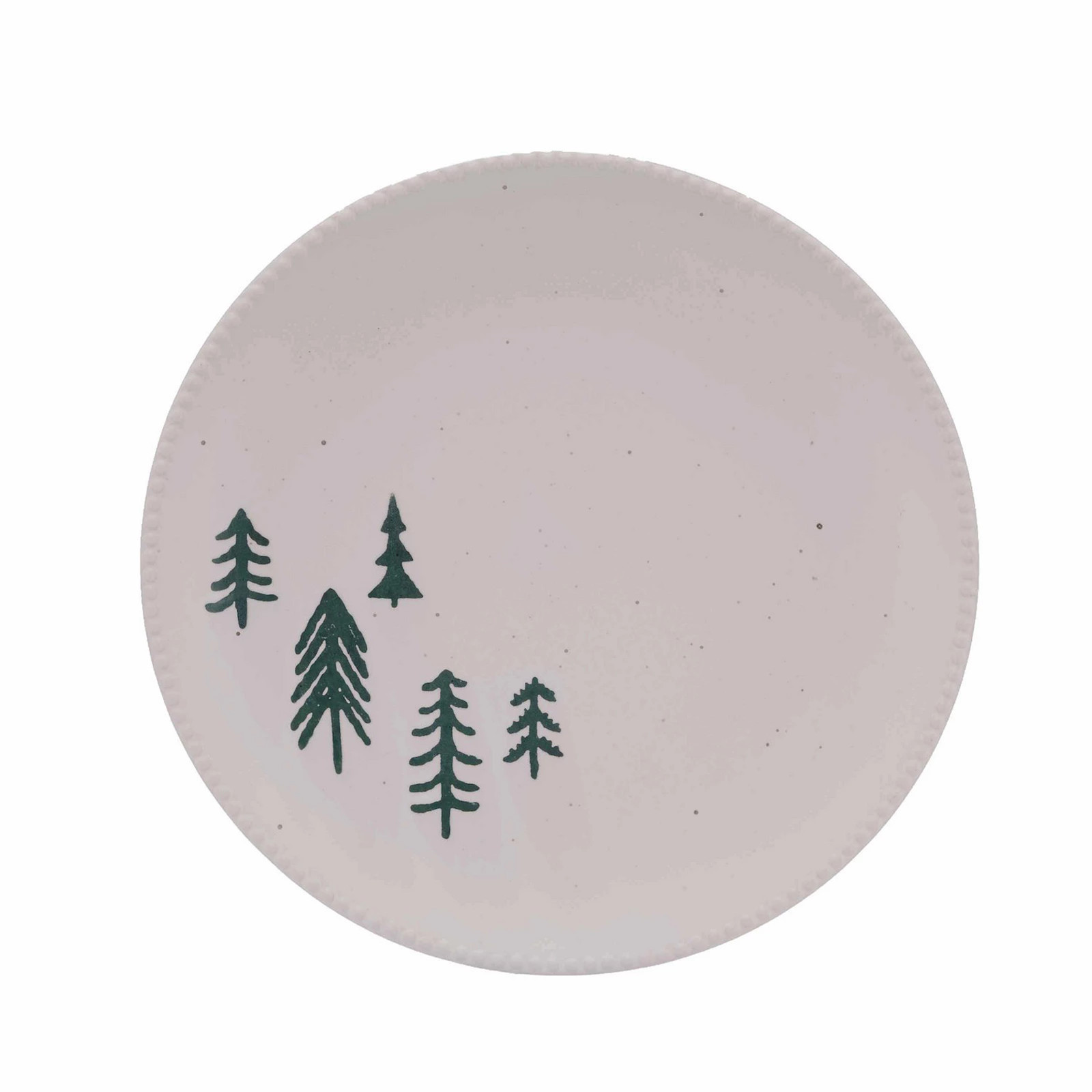 St. Nicholas Square® Modern Evergreen Trees Dinner Plate, Egret | Kohl's