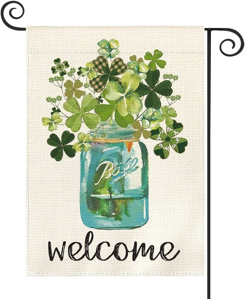 AVOIN colorlife Welcome Watercolor Lucky Clover St Patricks Day Garden Flag Double Sided, Shamroc... | Amazon (US)