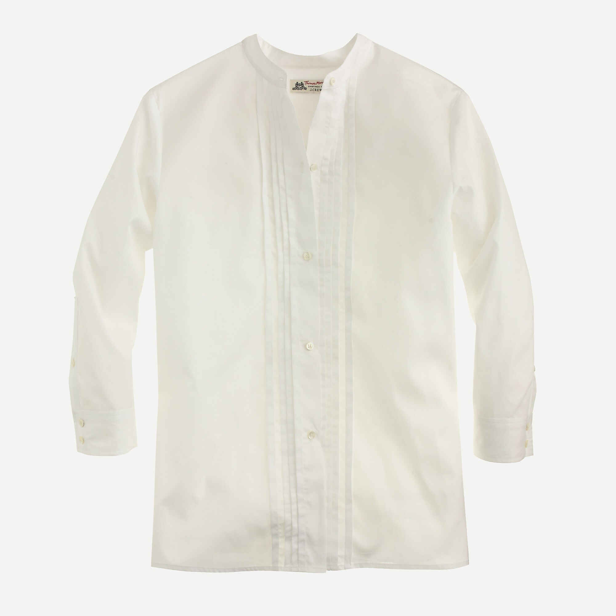 Thomas Mason® for J.Crew collarless tuxedo shirt | J. Crew US