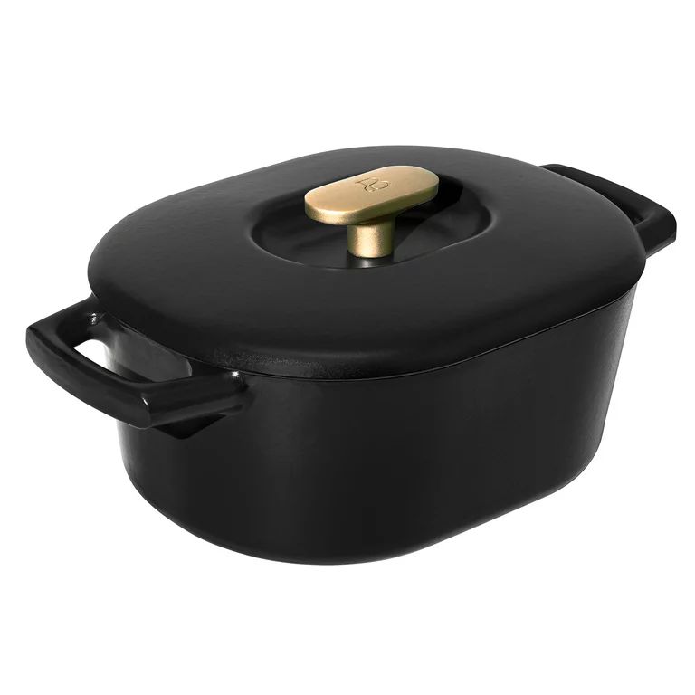 Beautiful 6 Quart Enamel Dutch Oven, Black Sesame by Drew Barrymore | Walmart (US)