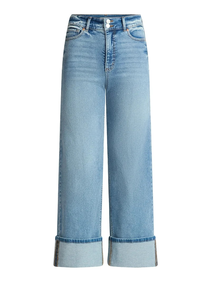 Sofia by Sofia Vergara Women's and Women's Plus Margot Wide Crop Super High Rise Jeans, 27" Insea... | Walmart (US)