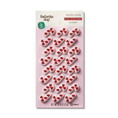 Holiday Candy Canes Icing Decorations - 24ct/0.88oz - Favorite Day™ | Target