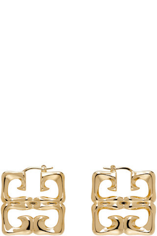 Gold 4G Liquid Earrings | SSENSE