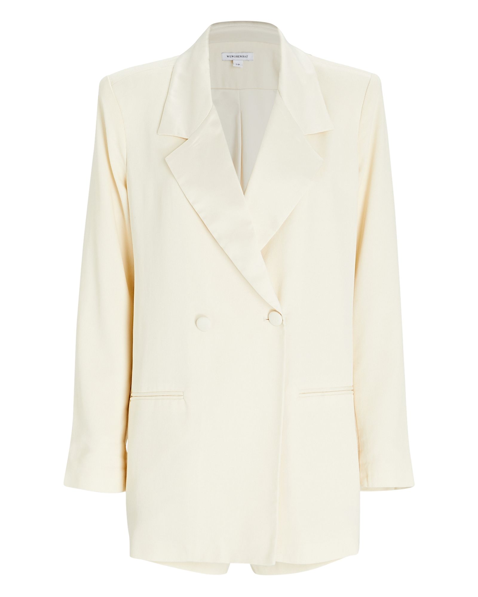 WeWoreWhat Double-Breasted Blazer Romper, White P | INTERMIX