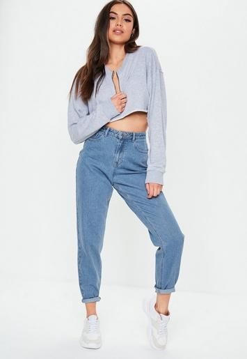 Missguided - Blue Riot High Waisted Rigid Mom Jeans | Missguided (UK & IE)