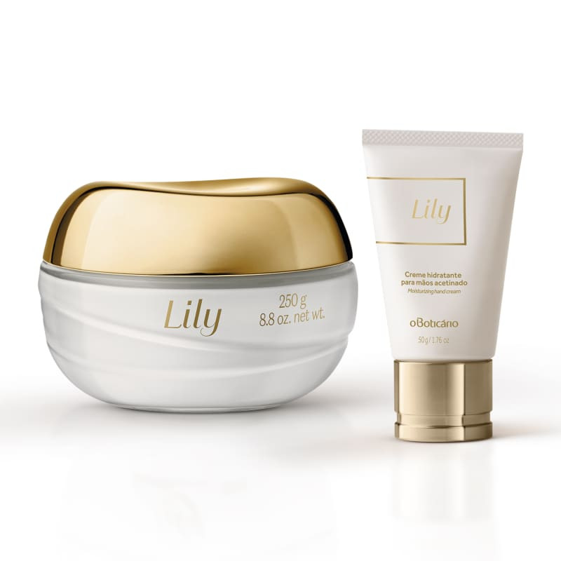 Combo Lily: Creme Acetinado Hidratante Desodorante Corporal 250g + Creme Para Mãos 50g | oBoticario (BR)