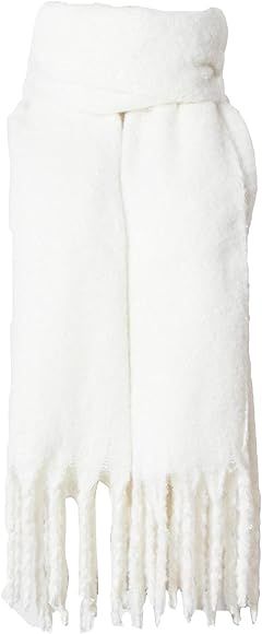 SoulQool Women Long Scarf Winter Shawl Scarves Solid Color Wraps Wool Spinning Tassel Blanket Lon... | Amazon (UK)