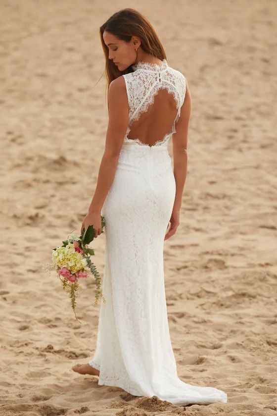 Heartfelt Promise White Lace Mermaid Maxi Dress | Lulus (US)