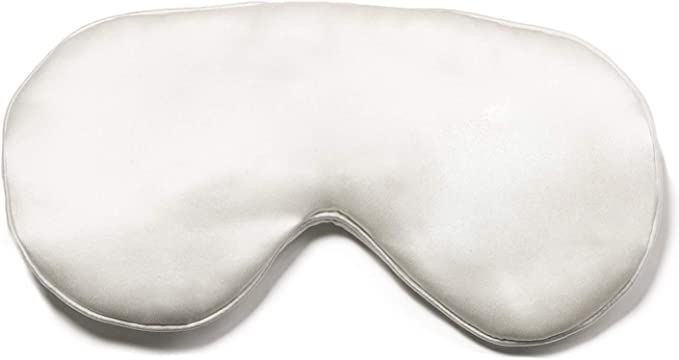 Fishers Finery 25 Momme Mulberry Silk Travel Sleep Mask |Adjustable Strap (Natural White-No Dyes) | Amazon (US)