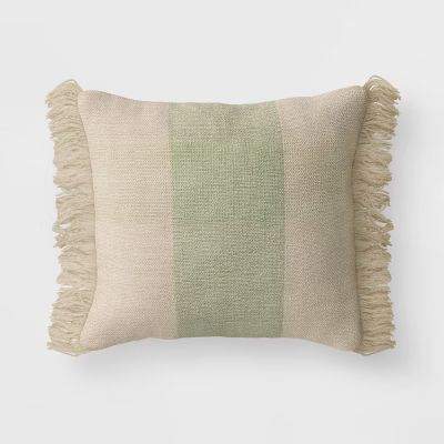 Outdoor Throw Pillow Plaid Cream - Threshold™ designed with Studio McGee™ | Target