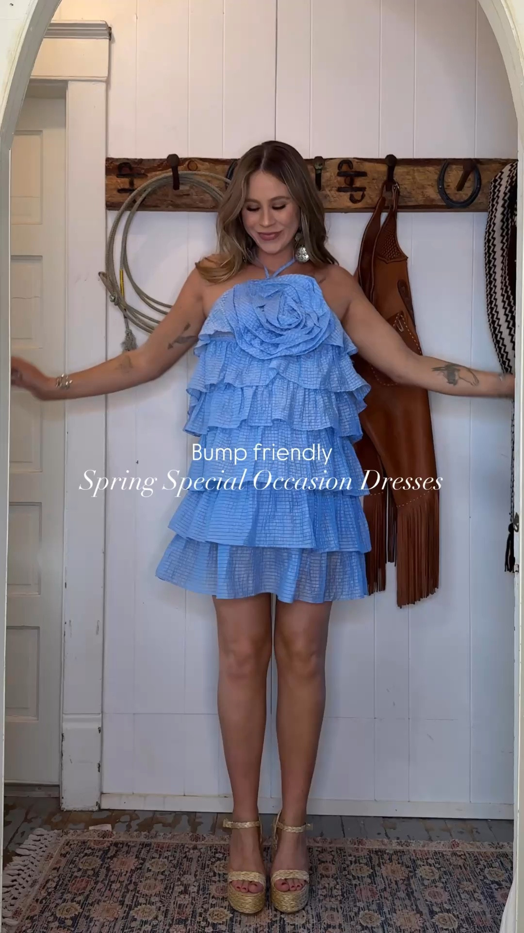 Bump friendly doesn’t always mean maternity! Sized up one size in all dresses 

#LTKWedding #LTKBump #LTKBaby