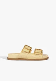 Papete Lupita Buckle Sporty Bege | Schutz BR