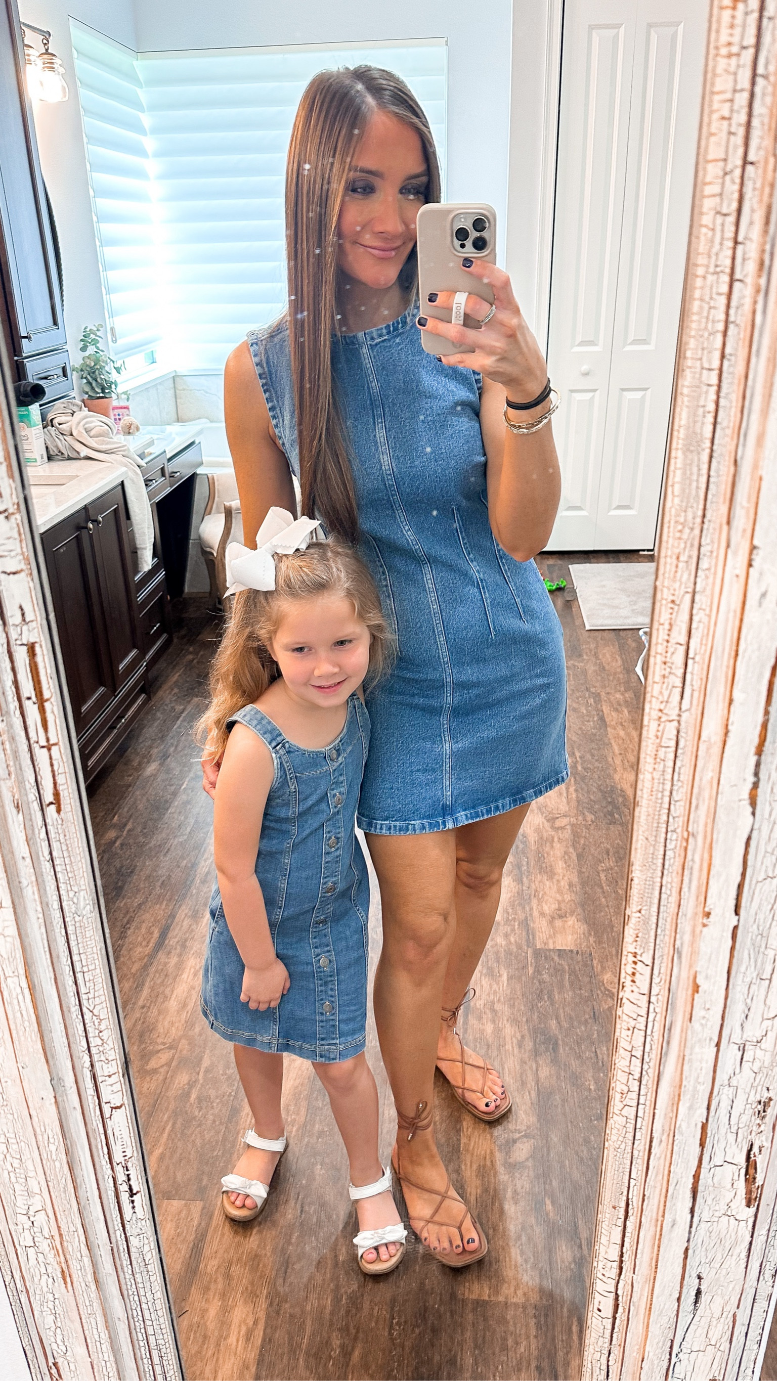 Mommy and me matching, denim dress, jean dress, denim jumper; jean jumper 

#LTKstyletip #LTKfindsunder50 #LTKkids