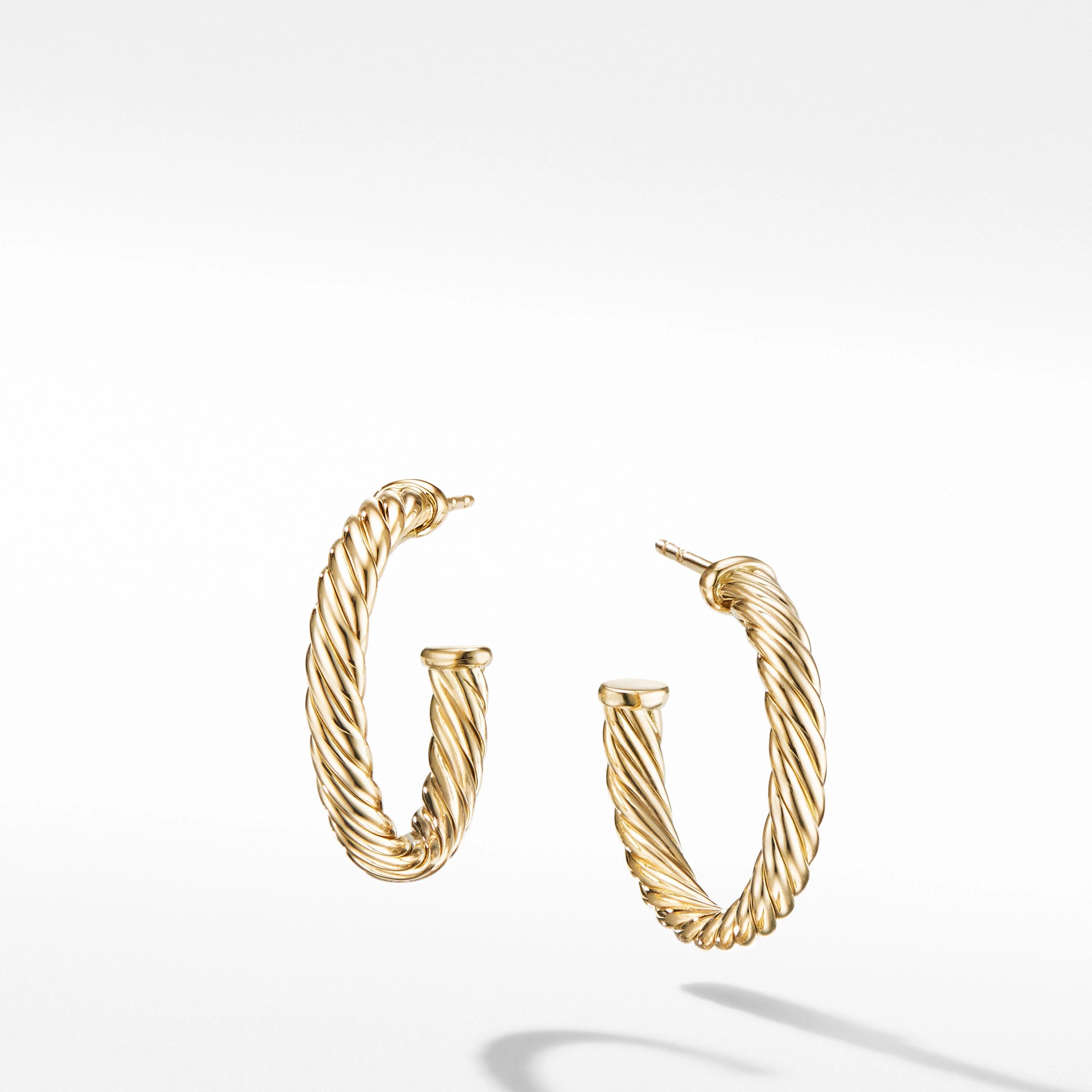 Cablespira® Hoop Earrings in 18K Yellow Gold | David Yurman