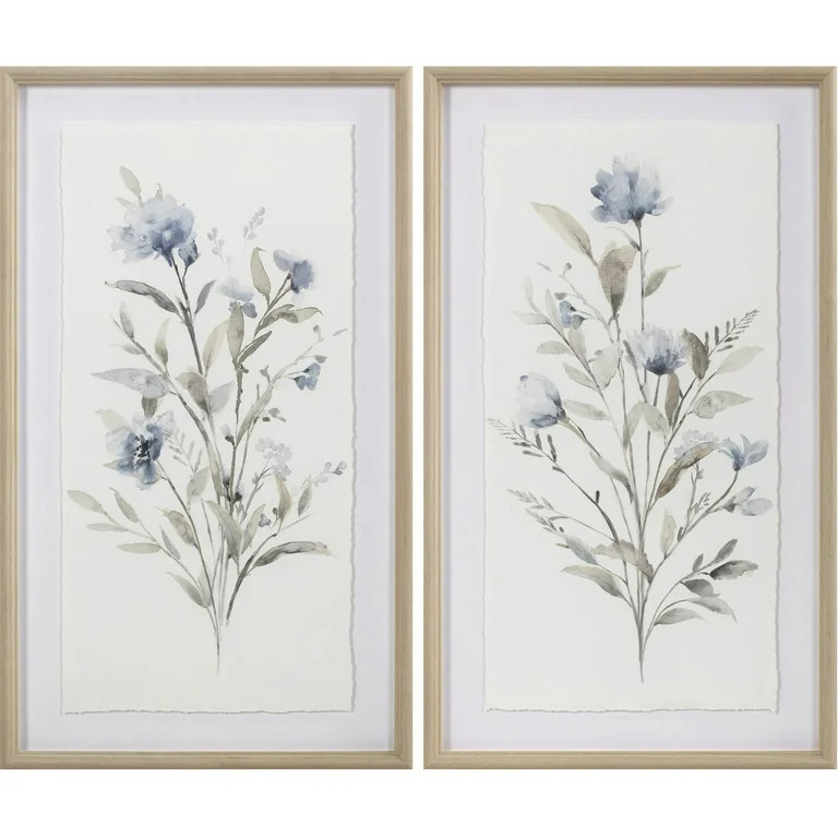 My Texas House Delicate Botanical Framed Art 17" x 29" | Walmart (US)