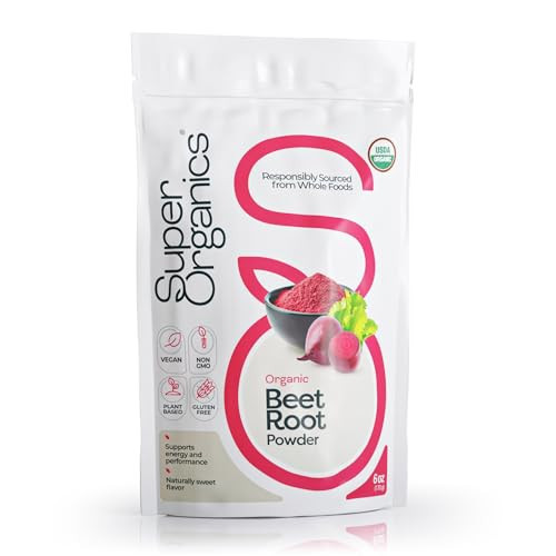 Super Organics Beet Root Powder – Organic Superfood Dietary Supplement, Vegan, USDA Certified Organic, Non-GMO, Gluten-Free, Pure Beta Vulgaris Beetroot, 6 oz | Amazon (US)