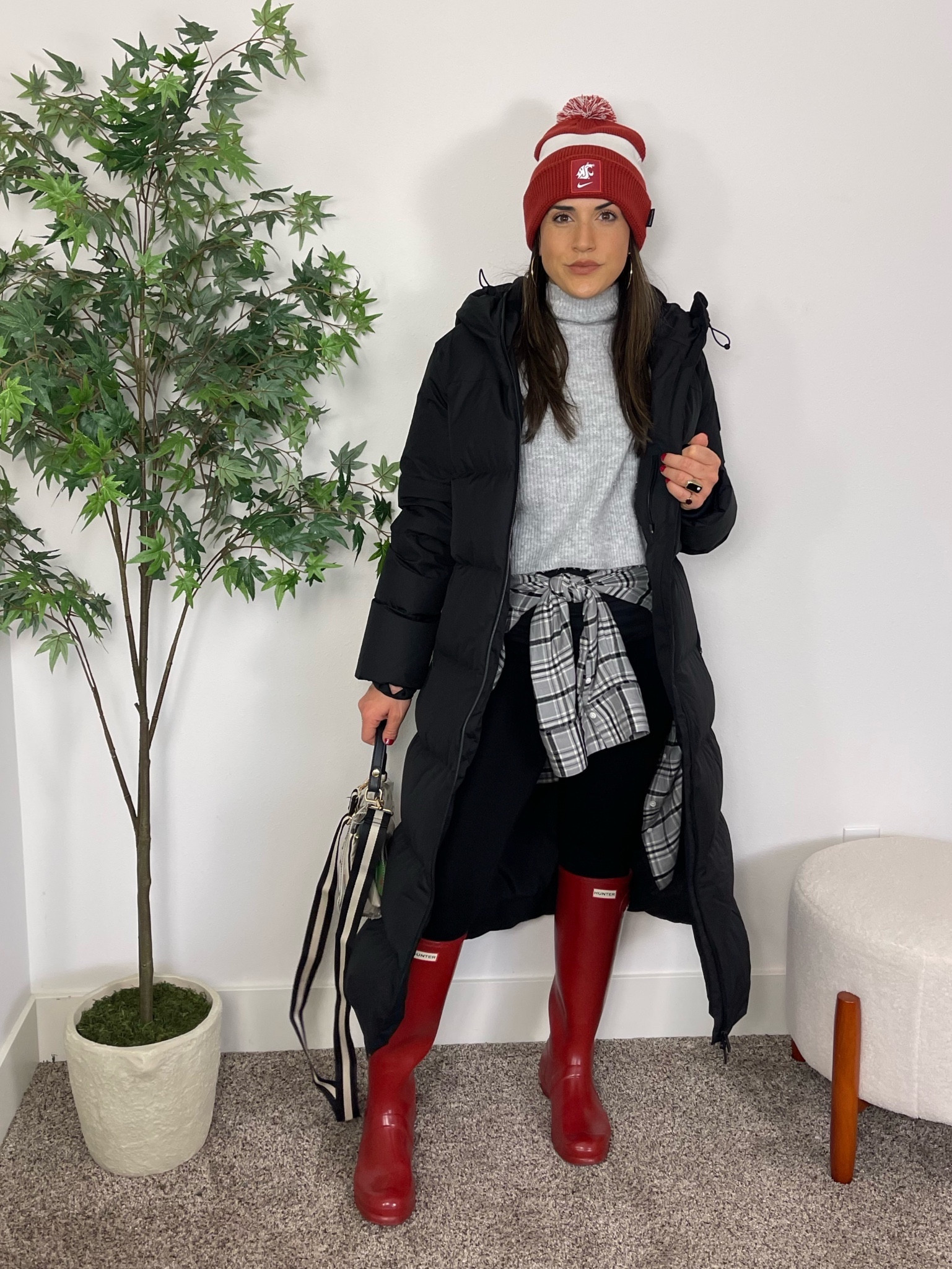 Game day outfit | winter style | cold weather outfit | rain boots | down puffer | long coat | college game day outfit | style ideas for football games | 

Coat fits tts. 
Sweater is old. Linked a similar option  

#LTKSeasonal #LTKshoecrush #LTKstyletip