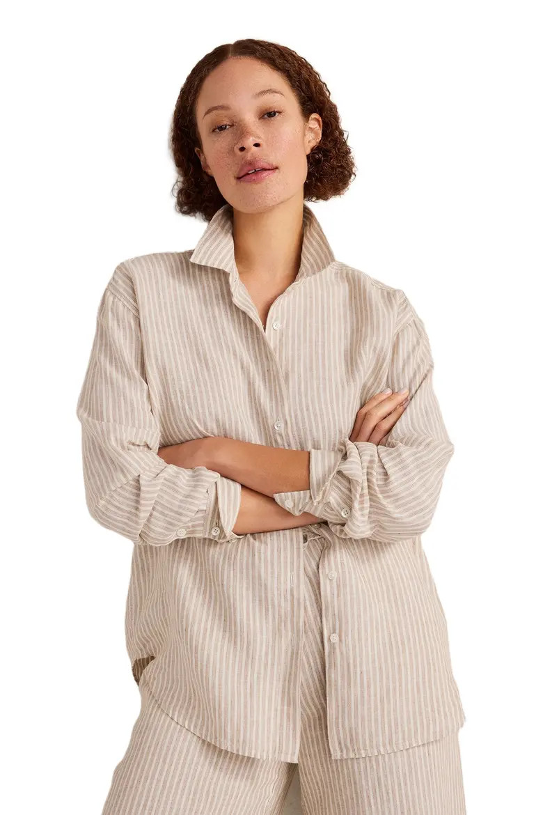 The Daily Shirt in Everweave Linen Stripe (Women) | Nordstrom | Nordstrom